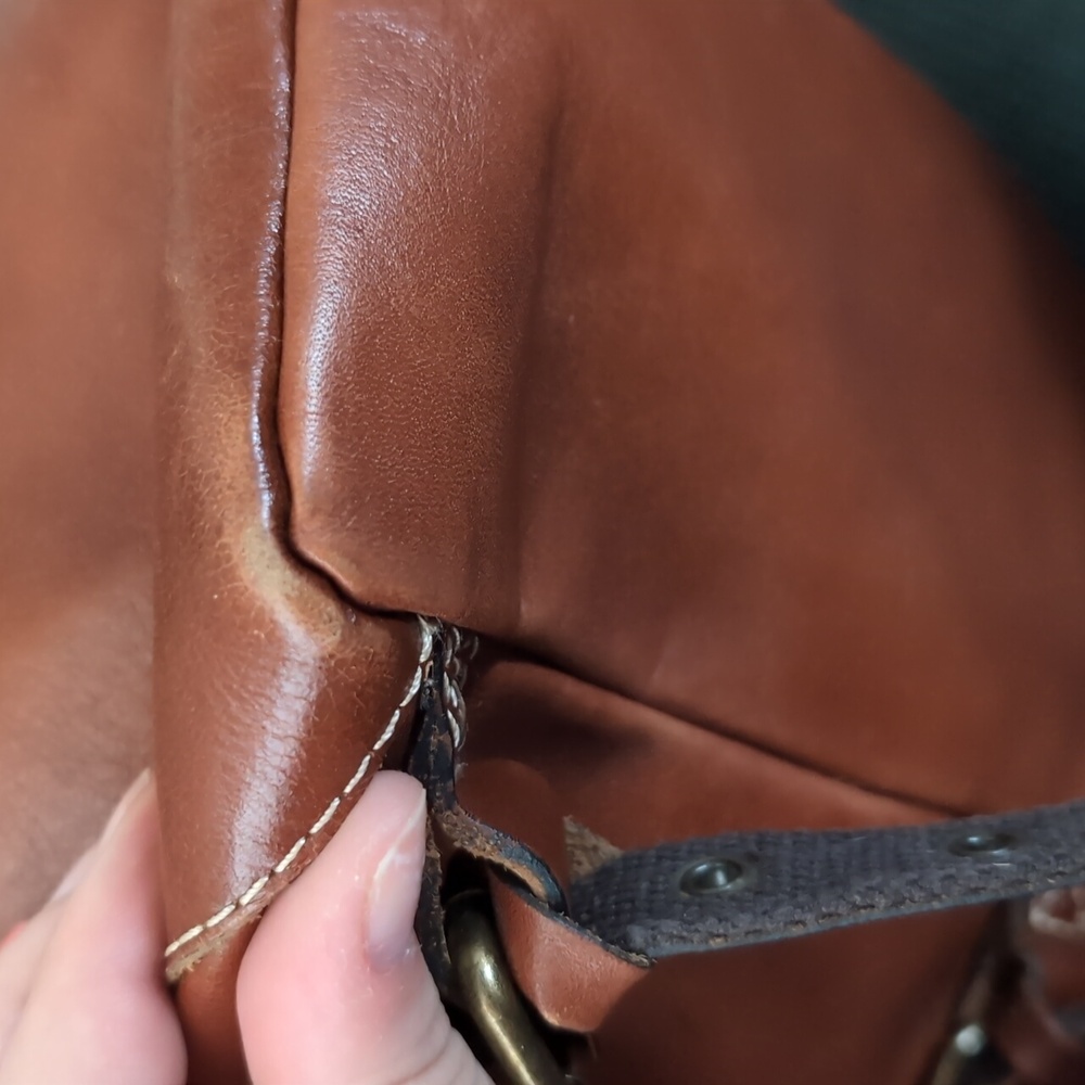 EUC Patricia Nash Heritage Aberdeen Leather Backpack Purse Brown - Picture 7 of 14